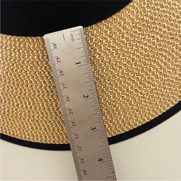 Tory Burch✨ Tan and black Sun Hat one size UPF 50+ - Picture 15 of 15